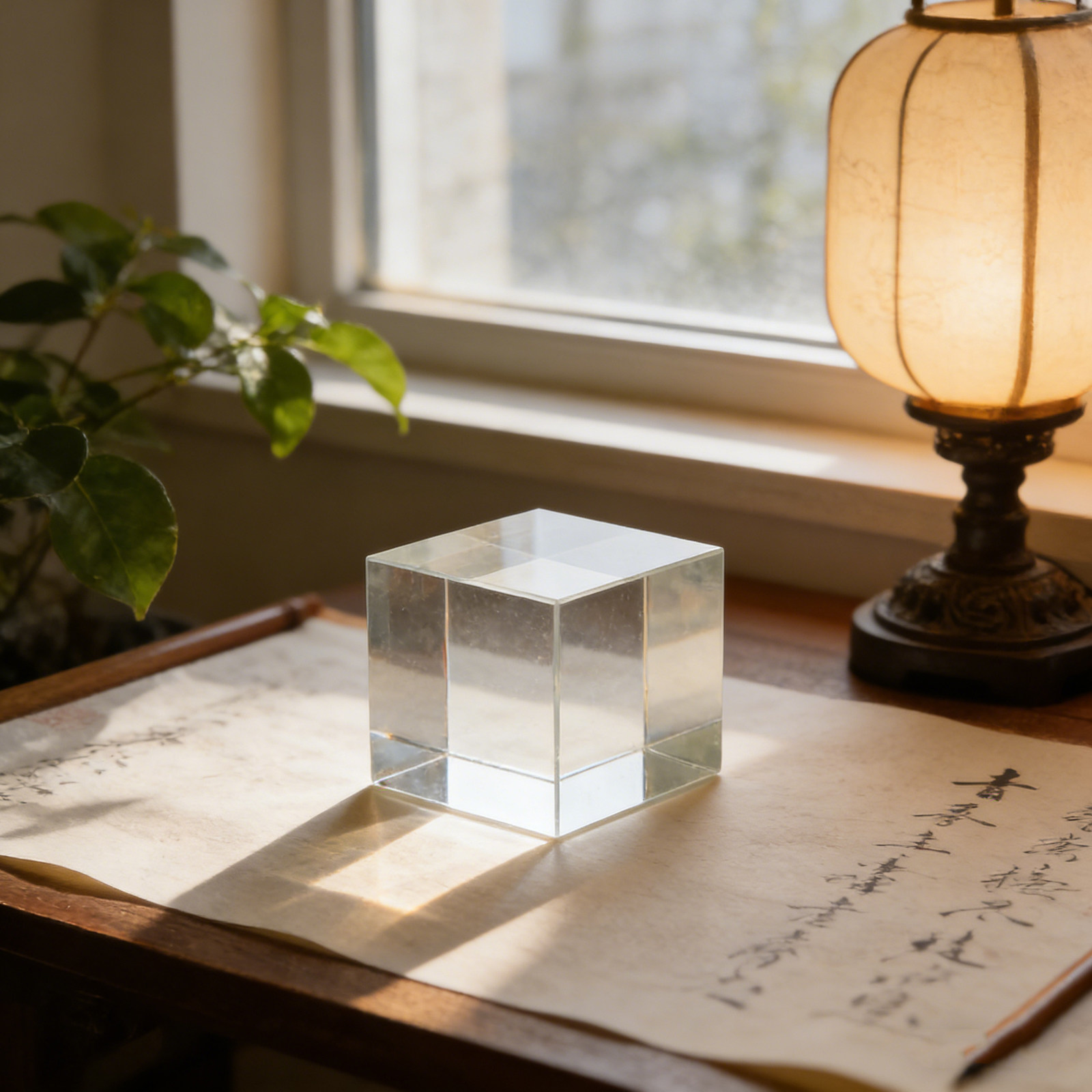 ثقالة ورقية مربعة شفافة من الك - مراجعة Paper Weight Crystal وسعره