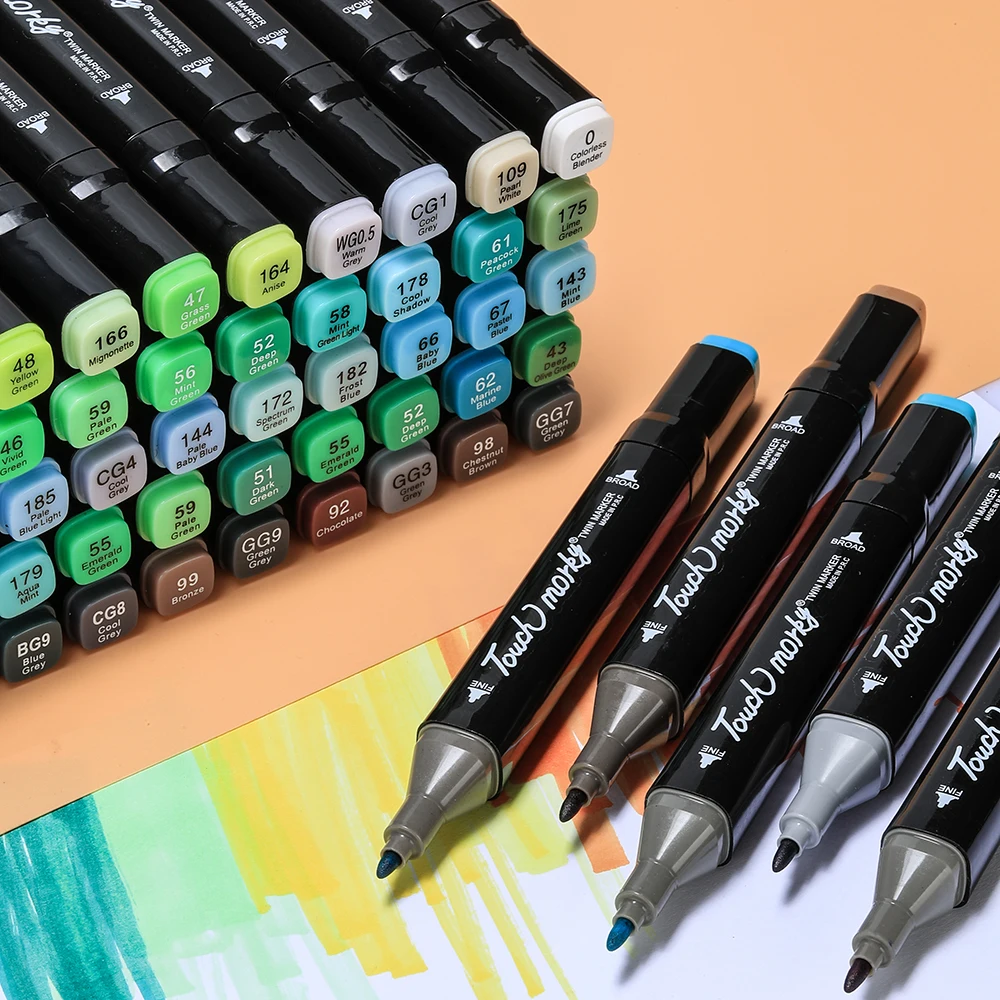 12-262 لون الكحول ورأى علامات  - مراجعة Copic Marker Sketch وسعره